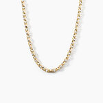 Collier Carlo Or Bicolore Maille Marine Ronde - Chaines Homme | Marc Orian