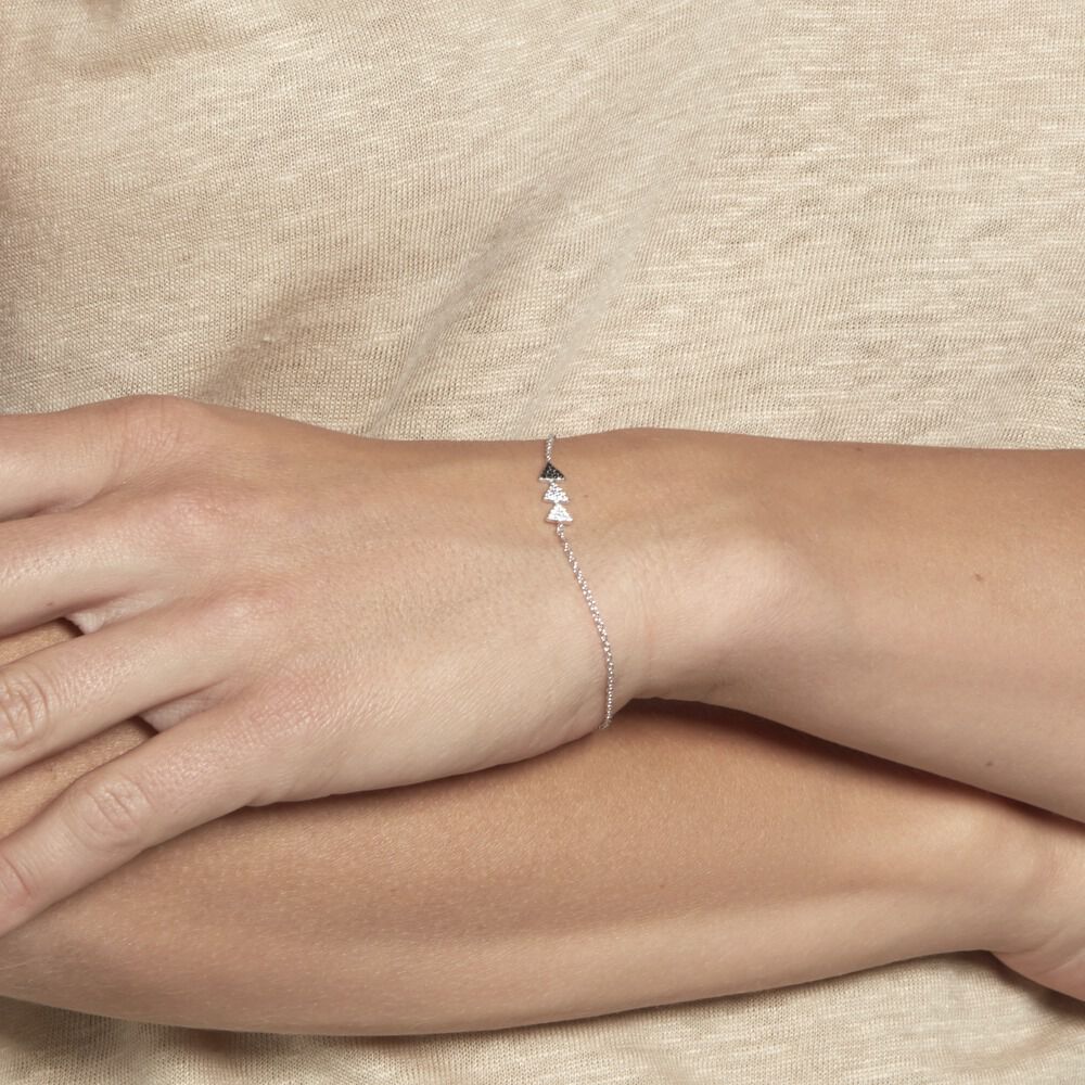 Bracelet Chleo Argent Blanc Oxyde De Zirconium - Bracelets chaînes Femme | Marc Orian