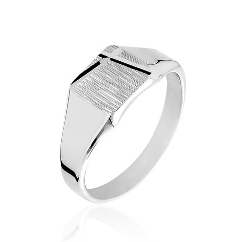 Chevalière Anisha Argent Blanc - Bagues grosses Homme | Marc Orian