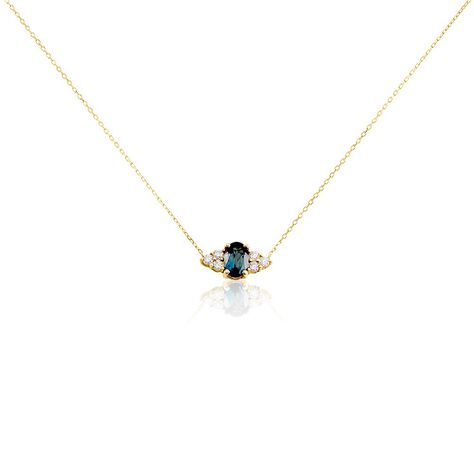 Collier Diapre Or Jaune Topaze Oxyde De Zirconium - Colliers avec pierres Femme | Marc Orian
