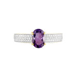 Bague Solitaire Crista Or Jauneamethyste Et Oxyde - Bagues pierres fines Femme | Marc Orian