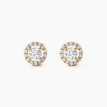 Boucles D'Oreilles Puces Annissa Plaqu&eacute; Or Jaune Oxyde De Zirconium - Puces Femme | Marc Orian
