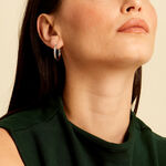 Cr&eacute;oles Argent Blanc Najiha - Cr&eacute;oles Femme | Marc Orian