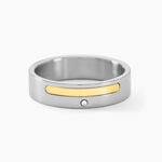 Bague Jourdan Ahou Acier Blanc Diamant - Solitaires Homme | Marc Orian