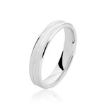 Alliance Shalena Ruban Plat Or Blanc - Alliances duo Unisex | Marc Orian