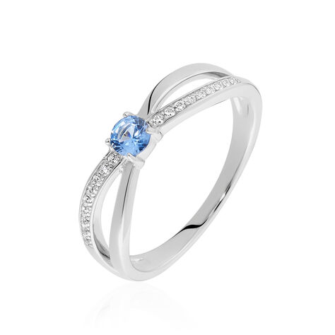 Bague Bertheline Argent Blanc Oxyde De Zirconium - Bagues Solitaire Femme | Marc Orian