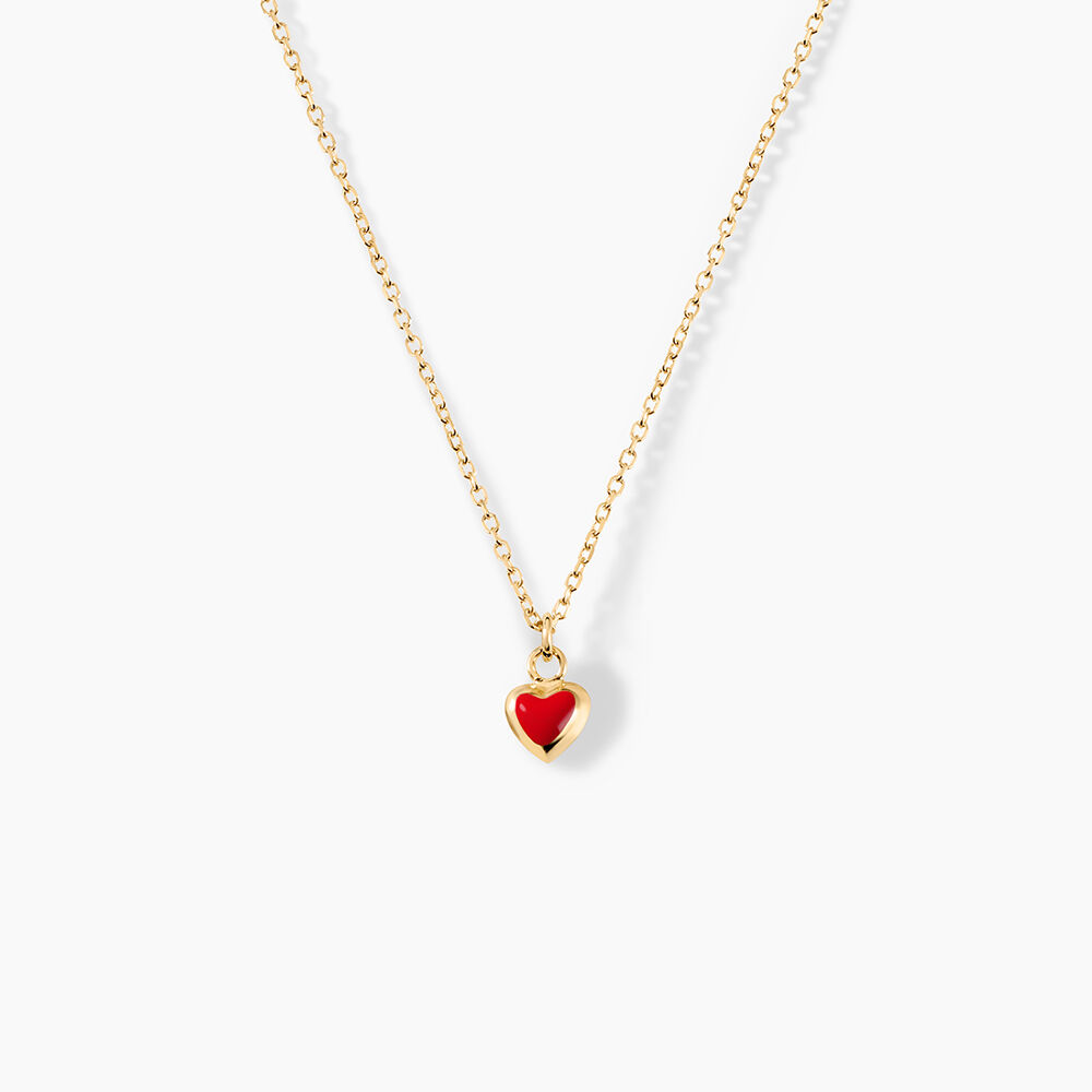 Collier Coralie Coeur Argent Dor&eacute; A L'Or 750/1000 - Colliers fantaisie Enfant | Marc Orian