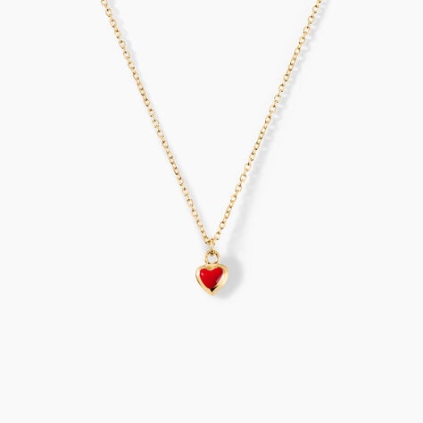 Collier Coralie Coeur Argent Dor&eacute; A L'Or 750/1000 - Colliers fantaisie Enfant | Marc Orian