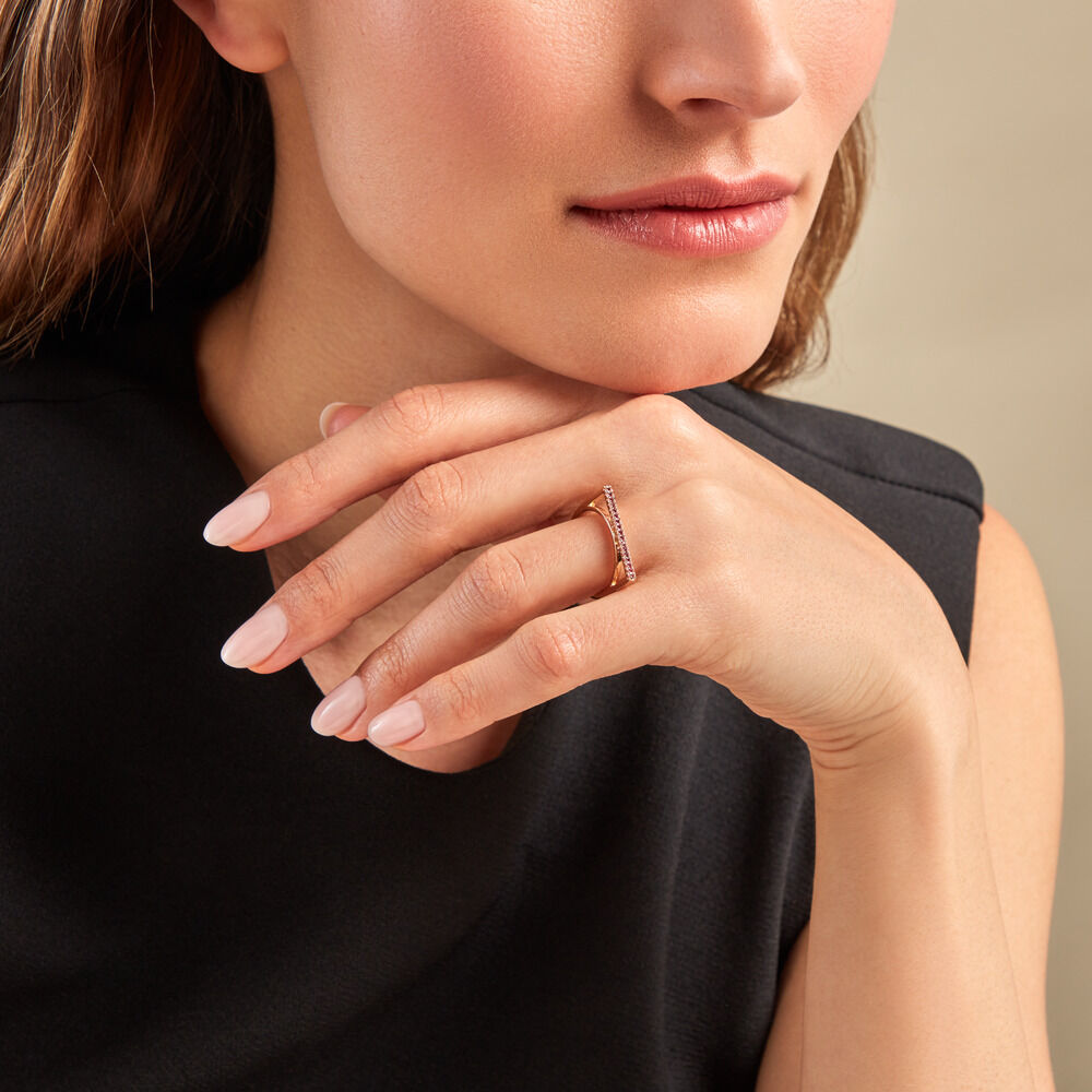 Bague Marika Plaqué Or Doré Pierre D'imitation - Bagues avec pierre Femme | Marc Orian