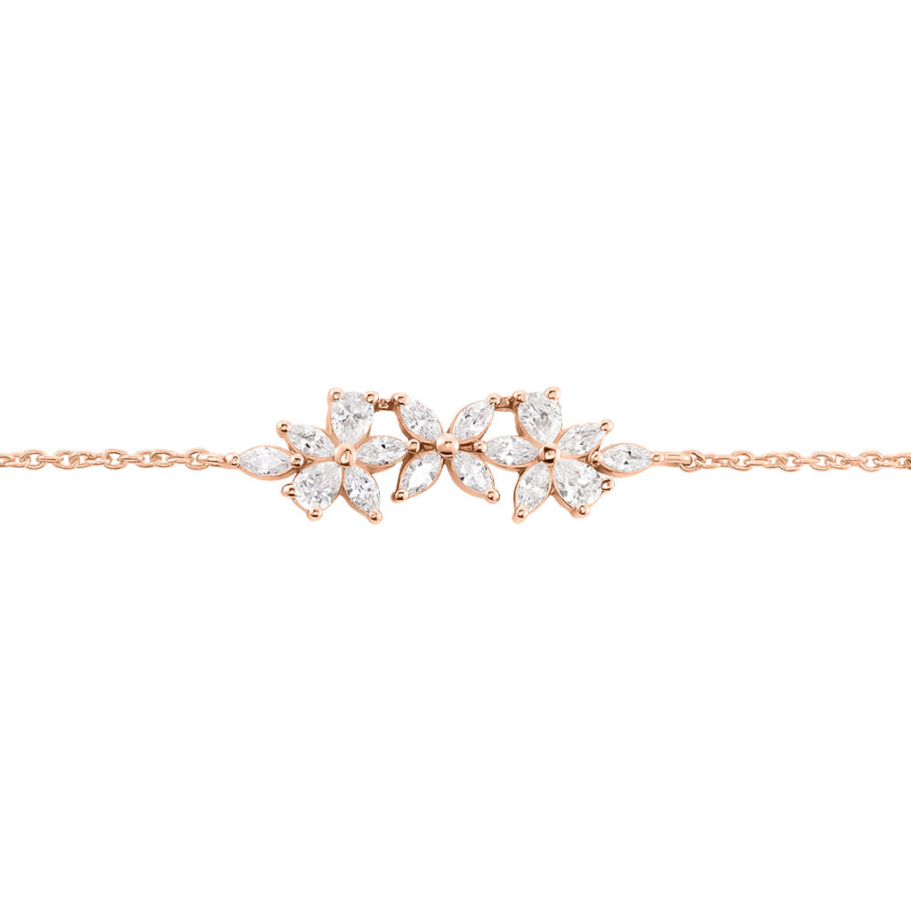 Bracelet Oralie Argent Rose Oxyde De Zirconium - Bracelets chaînes Femme | Marc Orian