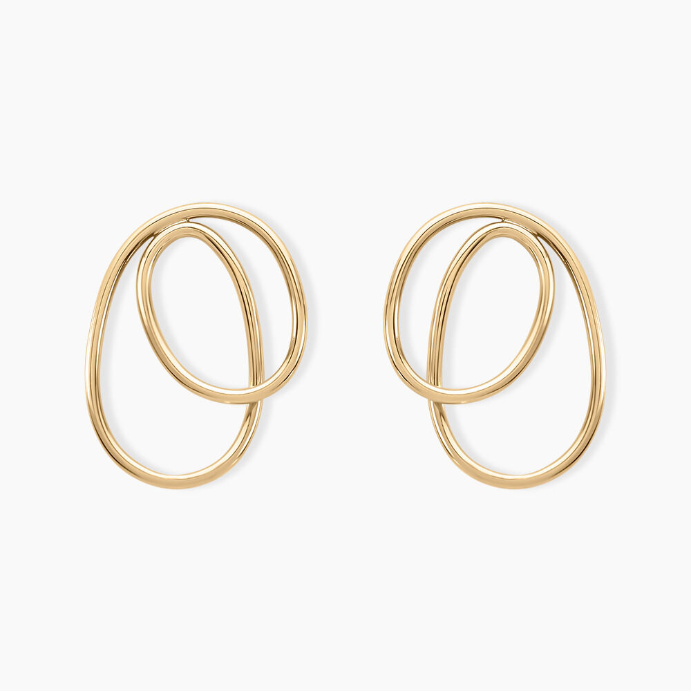 Boucles D'oreilles Pendantes Iza Plaque Or Jaune - Pendantes Femme | Marc Orian