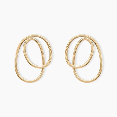 Boucles D'oreilles Pendantes Iza Plaque Or Jaune - Pendantes Femme | Marc Orian