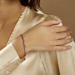 Bracelet Jonc Tabata Argent Blanc - Bracelets joncs Femme | Marc Orian