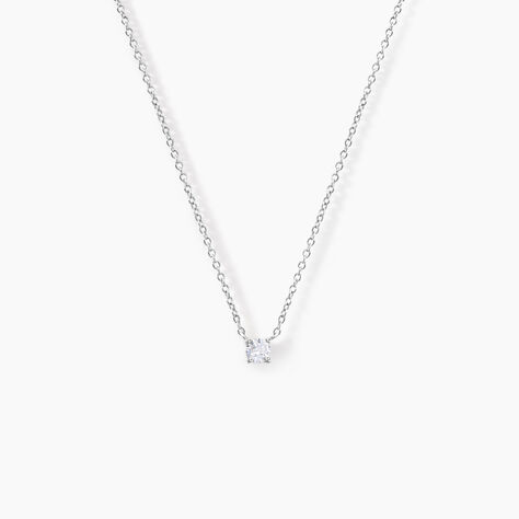 Collier Court Argent Blanc Lylwenn Oxyde De Zirconium - Colliers ras du cou Femme | Marc Orian