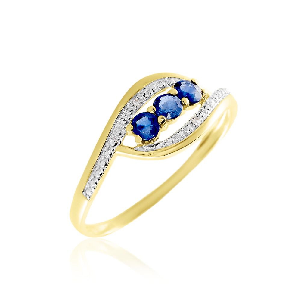 Bague Aurora Or Bicolore Saphir Et Diamant - Bagues fiançailles Femme | Marc Orian