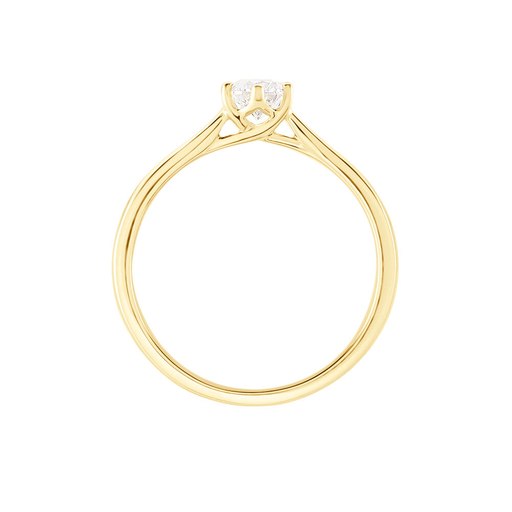 Bague Solitaire Athena Or Jaune Diamant - Parures de mariage Femme | Marc Orian