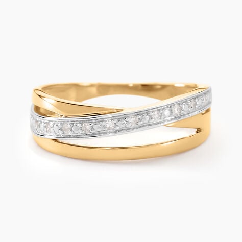 Bague Croisee Or Jaune Diamant - Bagues pierres précieuses Femme | Marc Orian