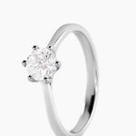 Bague Solitaire Athena Or Blanc Diamant - Parures de mariage Femme | Marc Orian