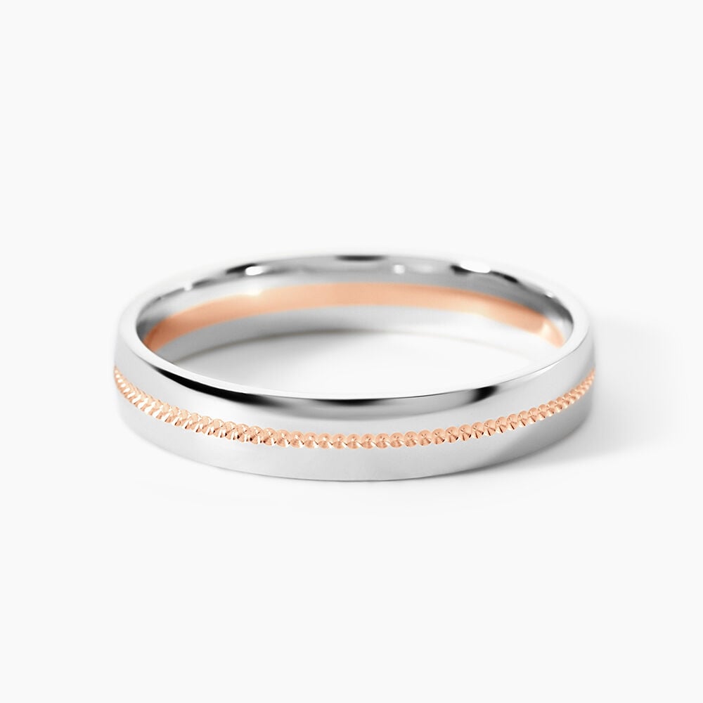 Alliance Or Bicolore Perle - Alliances duo Unisex | Marc Orian