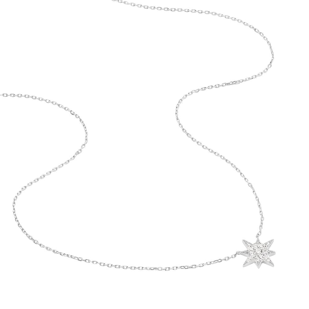 Collier Layana Argent Blanc Oxyde De Zirconium - Colliers avec pierres Femme | Marc Orian