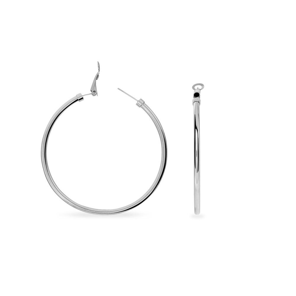 Cr&eacute;oles Carmeline Acier Blanc - Grosses cr&eacute;oles Femme | Marc Orian