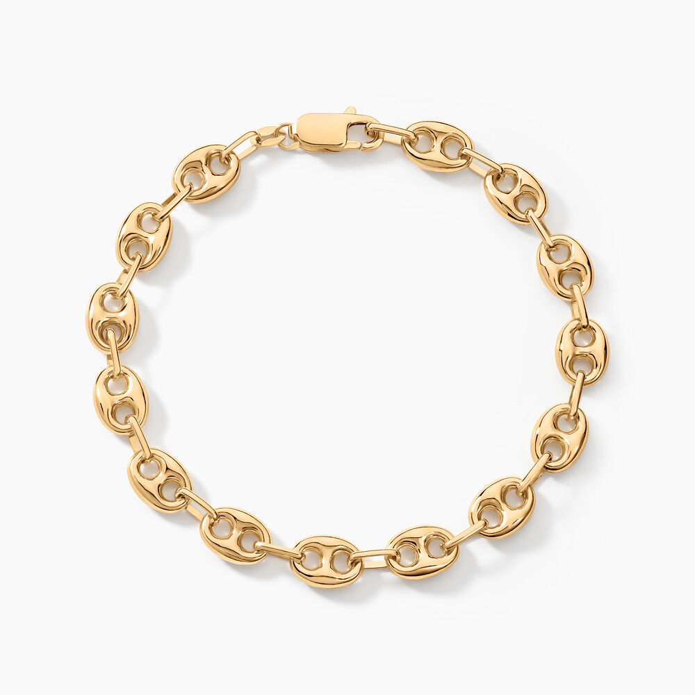 Bracelet Dami Maille Grain De Caf&eacute; Or Jaune - Bracelets mailles Femme | Marc Orian
