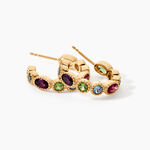 Cr&eacute;oles Lutine Ovales Plaqu&eacute; Or Jaune Oxyde Et Pierre De Synthese - Cr&eacute;oles Femme | Marc Orian