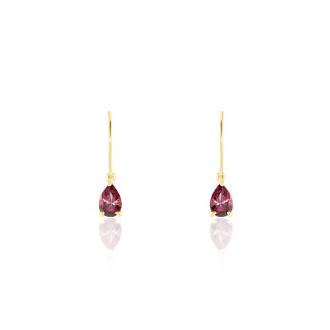Boucles D'oreilles Puces Rhodolite Fever Or Jaune Rhodolite - Pendantes Femme | Marc Orian