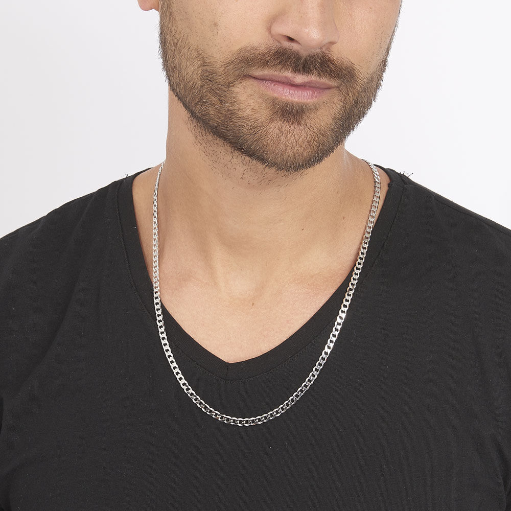 Cha&icirc;ne Casper Maille Gourmette Argent Blanc - Chaines Unisex | Marc Orian