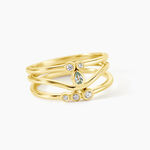 Bague Poem Argent Jaune Topaze Oxyde De Zirconium - Bagues pierres fines Femme | Marc Orian