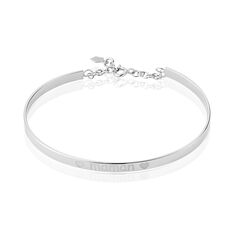 Bracelet Jonc Sol Argent Blanc - Bracelets fantaisie Femme | Marc Orian