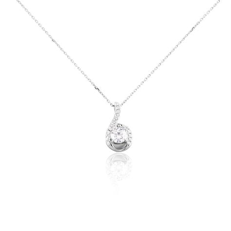 Collier Gwennoal Or Blanc Oxyde - Colliers avec pierres Femme | Marc Orian