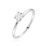 Bague Solitaire Or Blanc Dream Diamants - Parures de mariage Femme | Marc Orian