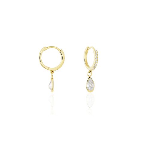 Créoles Or Jaune Arielle Oxyde De Zirconium - Boucles d'oreilles Créoles Femme | Marc Orian