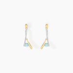Boucles D'oreilles Pendantes Madli Or Bicolore Topaze - Pendantes Femme | Marc Orian