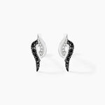 Boucles D'oreilles Puces Sculptural Or Blanc Diamant - Puces Femme | Marc Orian