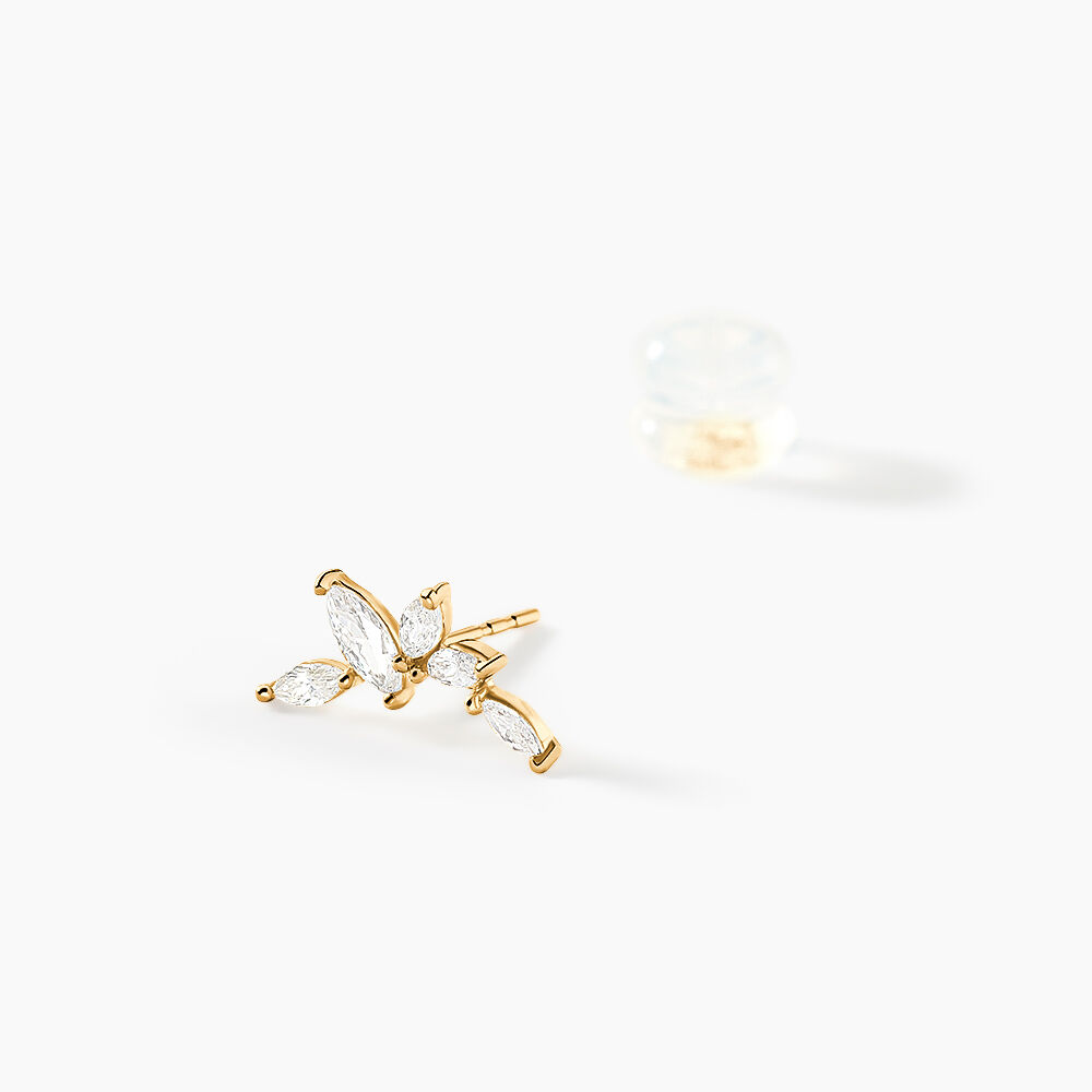 Boucles D'oreilles Barrettes Youssa Barrettes 5 Or Jaune Oxydes - Pendantes Femme | Marc Orian