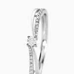 Bague Solitaire Asia Or Blanc Diamant - Parures de mariage Femme | Marc Orian