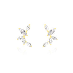 Boucles D'oreilles Barrettes Youssa Barrettes 5 Or Jaune Oxydes - Boucles d'oreilles Pendantes Femme | Marc Orian