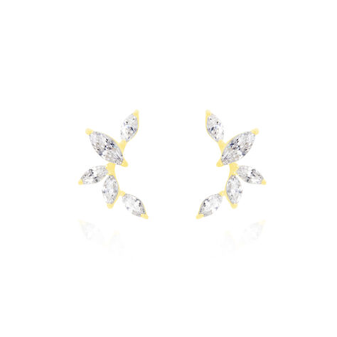 Boucles D'oreilles Barrettes Youssa Barrettes 5 Or Jaune Oxydes - Boucles d'oreilles Pendantes Femme | Marc Orian