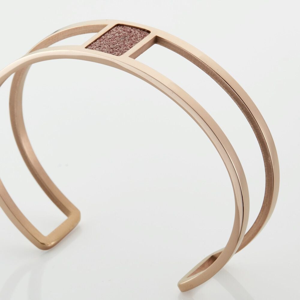 Bracelet Jonc Acier Rose Maria - Bracelets joncs Femme | Marc Orian