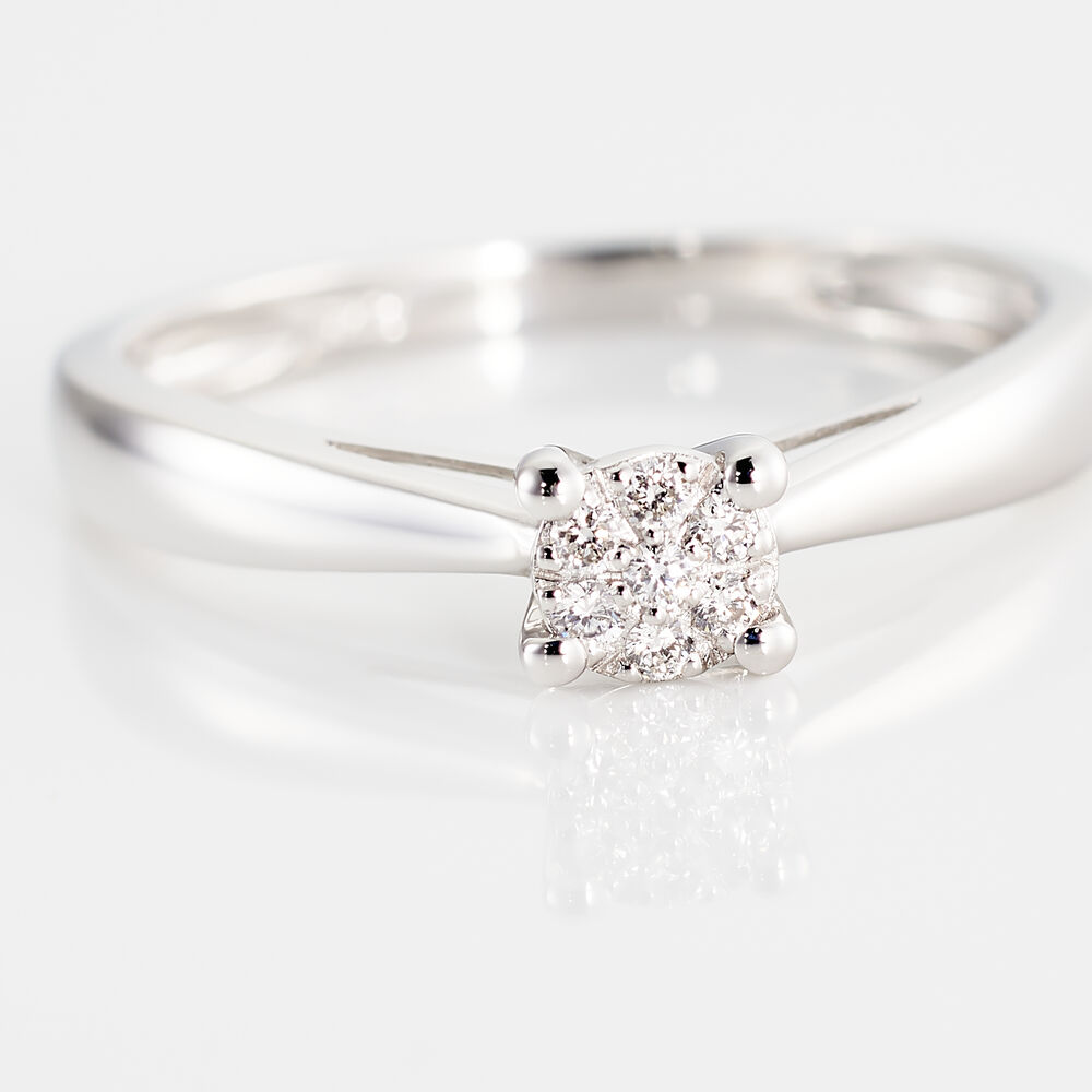 Bague Solitaire Artemis Or Blanc Diamant - Solitaires Femme | Marc Orian