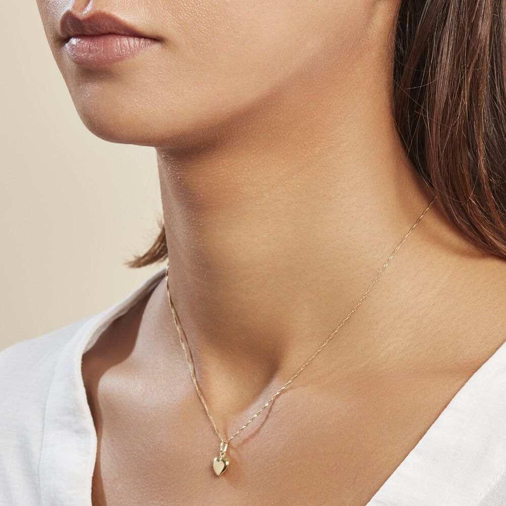 Pendentif Eudocie Coeur Lisse Or Jaune - Pendentifs Famille | Marc Orian