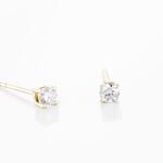 Boucles D'oreilles Puces Aphrodite Or Jaune Diamant - Puces Famille | Marc Orian