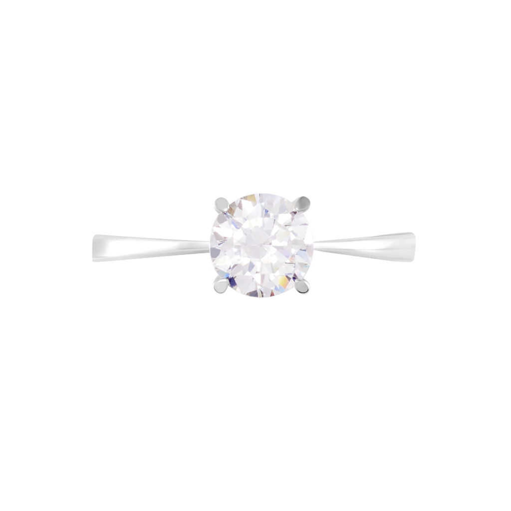 Solitaire Abriel Or Blanc Oxyde De Zirconium - Bagues Solitaire Femme | Marc Orian