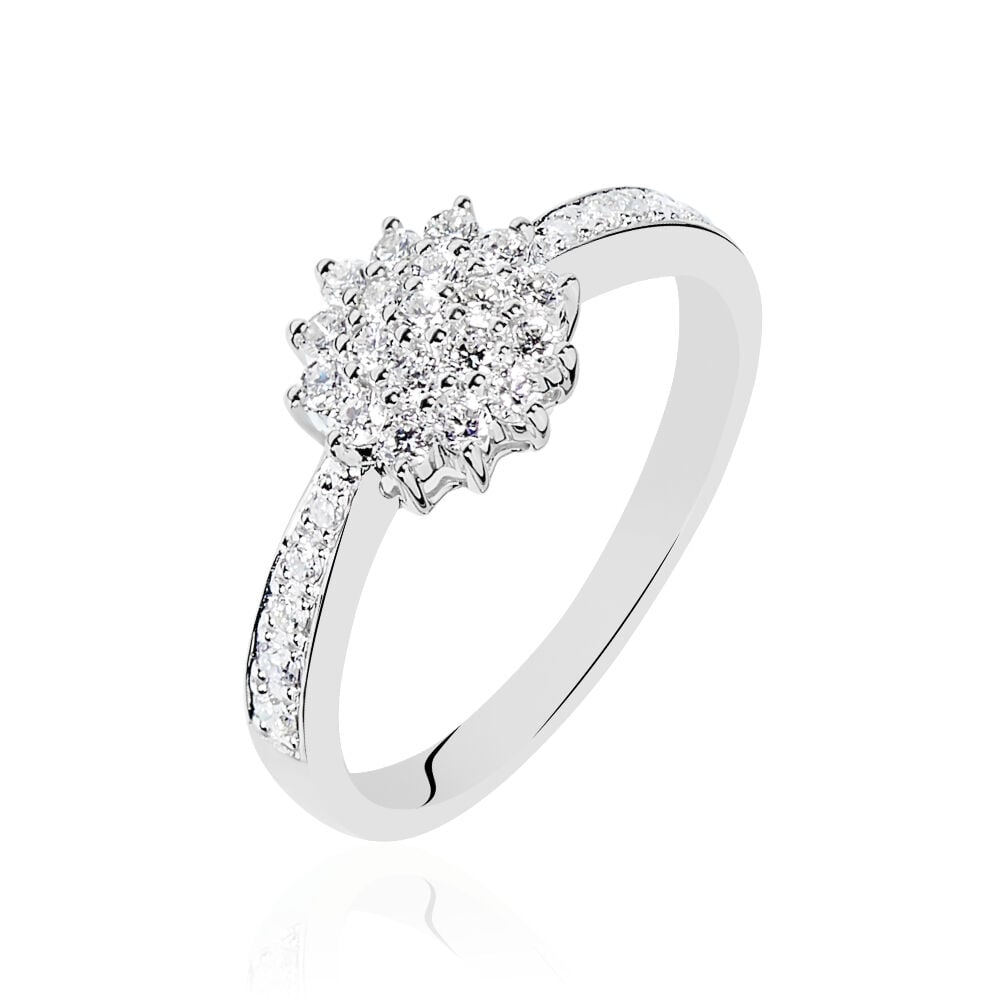 Bague Chou Or Blanc Diamant - Bagues fian&ccedil;ailles Femme | Marc Orian