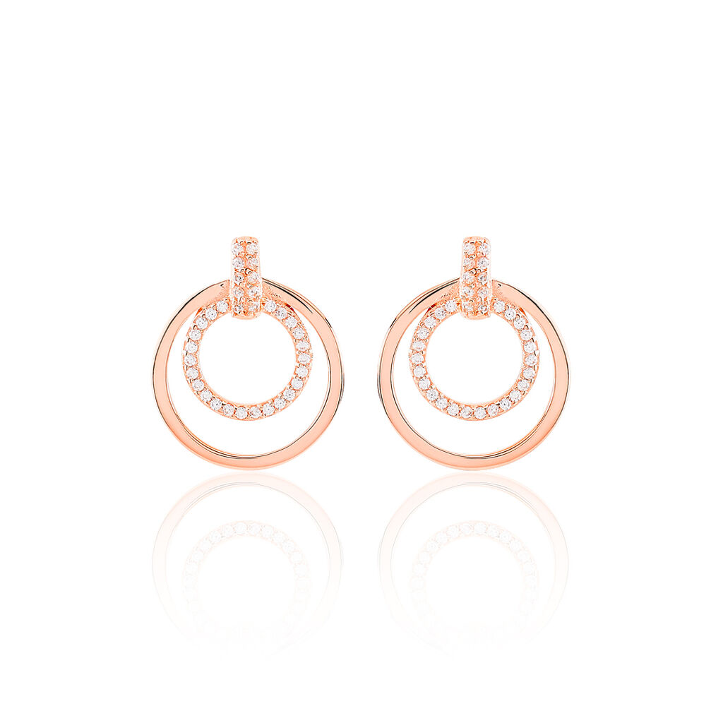 Boucles D'oreilles Pendantes Silvana Argent Rose Oxyde De Zirconium - Pendantes Femme | Marc Orian