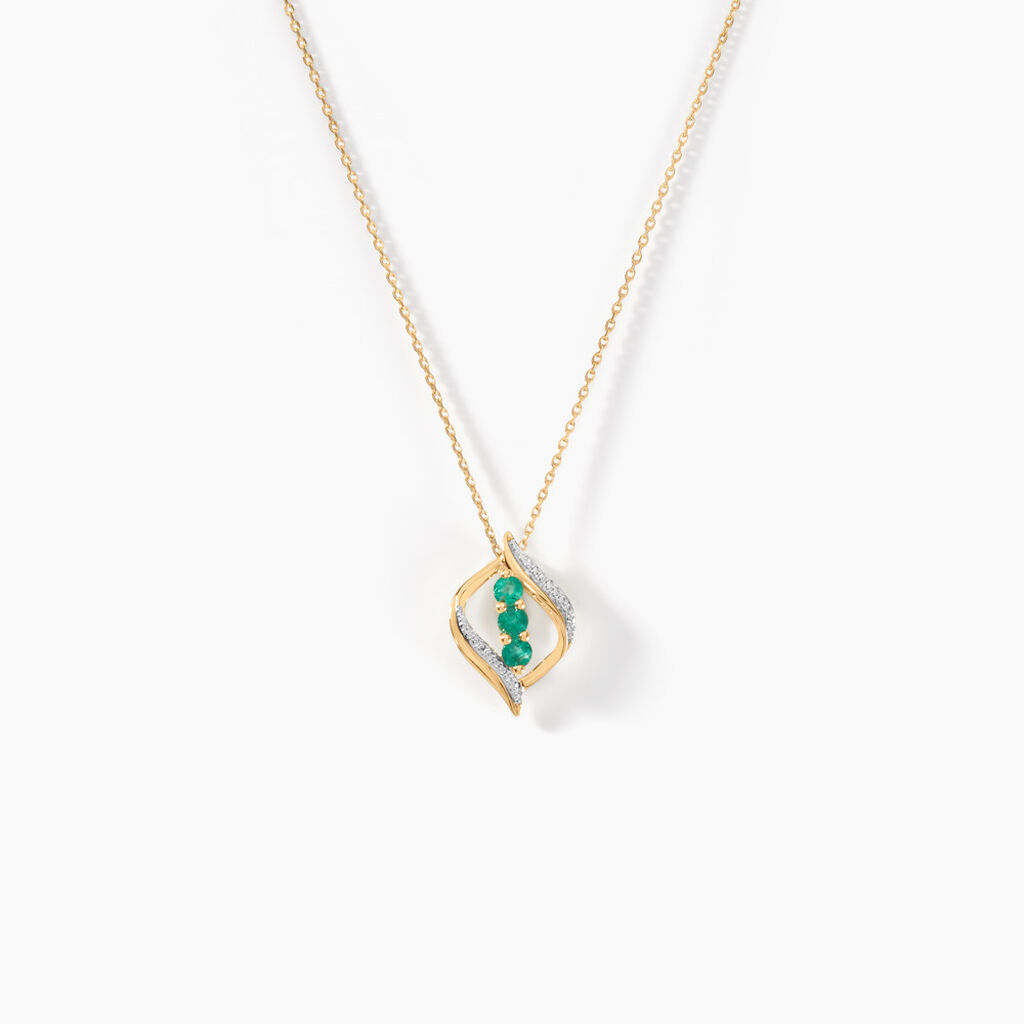 Collier Shahara Or Jaune Emeraude - Colliers avec pierres Femme | Marc Orian