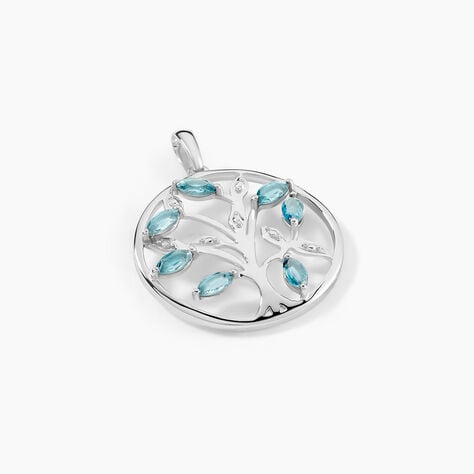 Pendentif Or Blanc Godoleine Topazes - Pendentifs Femme | Marc Orian