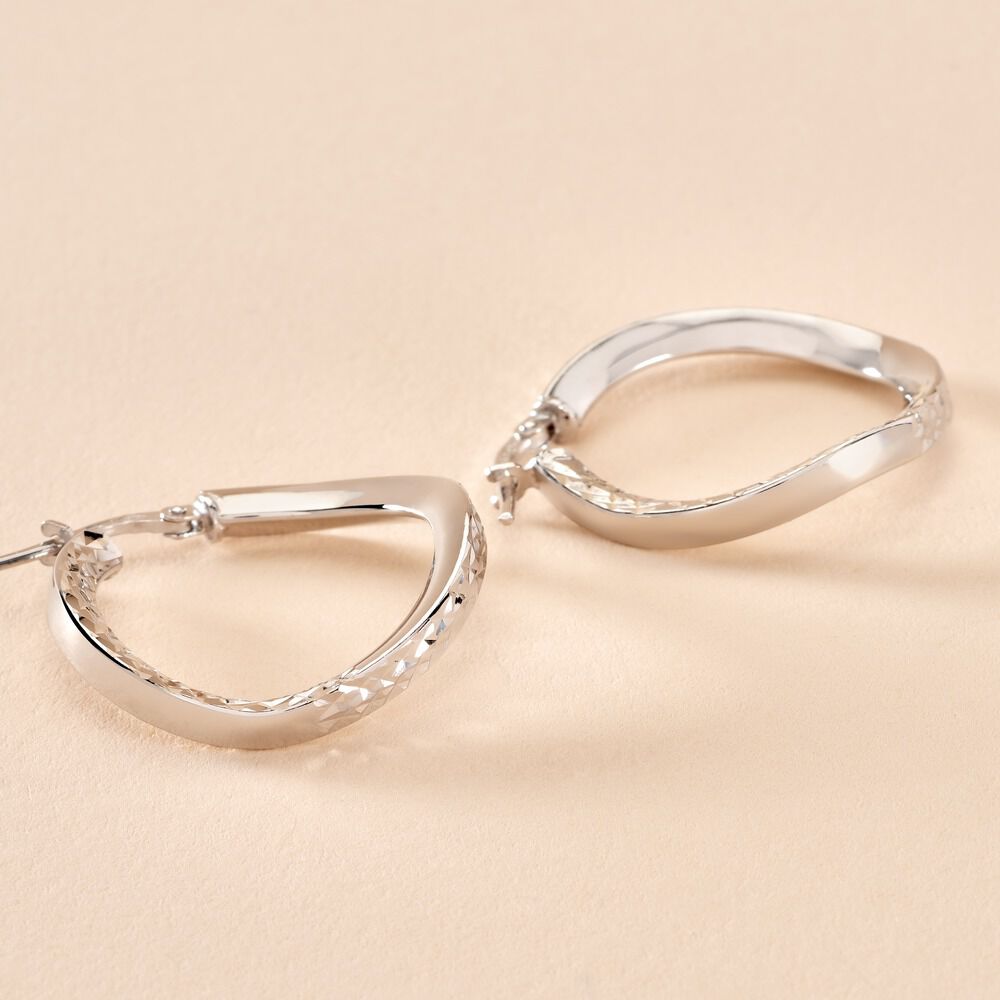 Cr&eacute;oles Moheli Argent Blanc - Cr&eacute;oles Femme | Marc Orian